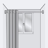 thumbnail of Kit tringle à rideaux extensible 60-90cm Entre-Mur Blanc - Boulet