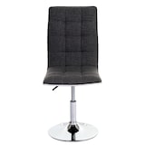 thumbnail of Set van 2 eetkamerstoel HWC-C41, stoel keukenstoel, in hoogte verstelbaar draaibaar, stof/textiel ~ grijs