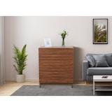 thumbnail of Kommode HWC-M49, Sideboard Schrank Highboard, 3D-Design 3 Schubladen MDF Metall 94x80x45cm ~ natur