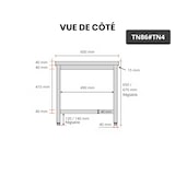 thumbnail of Table de travail en inox soubassement 800 x 600 mm PREMIUM / GOLDINOX