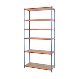 thumbnail of PROREGAL Schwerlastregal Giant Muli | HxBxT 250x110x50cm | Fachlast 200kg | Blau-Orange | Stecksystem Lagerregal Regalsystem Steckregal
