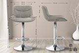 thumbnail of DELUKE® Barhocker 2er Set TAMPA - Taupe, Stoff, Chrom | Barhocker mit Lehne Barstuhl Tresenhocker Tresenstuhl Kneipenhocker Kneipenstuhl