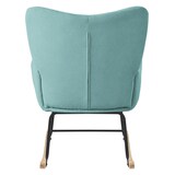 thumbnail of ML-Design – Schaukelsessel Salbei – Frottee-Optik | gepolstert, Holzkufen, Relaxsessel mit Armlehnen, Ohrensessel