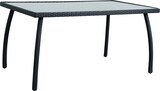 thumbnail of Tarrington House Tavolo Noelani, rattan / vetro, 150 x 90 x 74.5 cm, rettangolare, nero