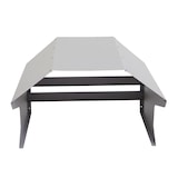 thumbnail of Garaje para robot cortacésped HWC-L43, cubierta para cortacésped, metal 40x59x69cm ~ gris