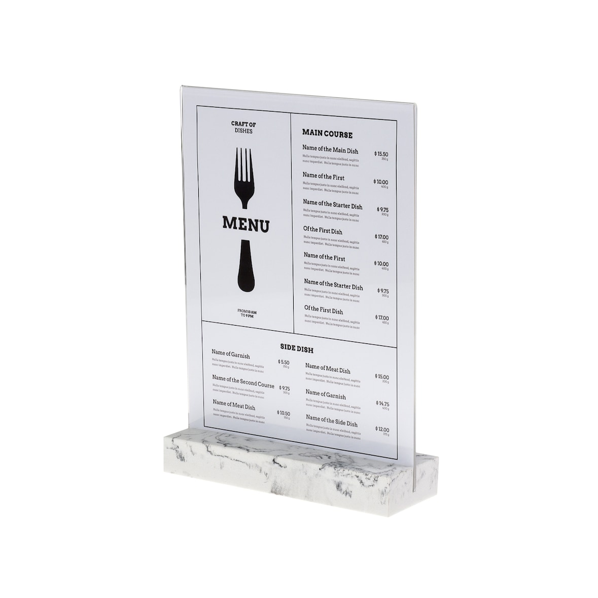 Tischaufsteller Europel A4 Polystone weiß 351020