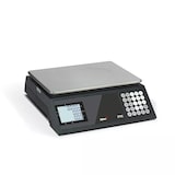 thumbnail of Balance poids prix à piles pour commerce ambulant ZFOC - 15/30kg - 5/10g (avec vignette verte 2 ans et carnet métrologique)