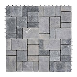 thumbnail of Steentegel HWC-K70, vloertegel insteektegel balkon/terras natuursteen, 11x elk 30x30cm = 1m² ~ donkergrijs