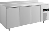 thumbnail of Gastro Edelstahl Kühltisch Umluftkühlung 3 Türen  Aufkantung,1865x700x850mm -2/+8°C 474L
