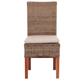 thumbnail of 2er-Set Esszimmerstuhl Korbstuhl Stuhl M44, Kubu-Rattan ~ mit Sitzkissen