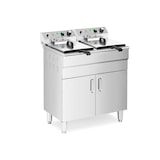 thumbnail of Royal Catering - Royal Catering RCPKF 26DSH Friteuse Électrique Professionnelle Semi-Professionnelle Avec Robinet De Vidange Sur Pied Armoire