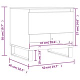 thumbnail of vidaXL Couchtisch Schwarz 50x46x50 cm Holzwerkstoff