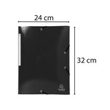 thumbnail of Exacompta  Cod. 55821E - Cartella 3 lembi con elastici Maxi Capacity Iderama cartoncino lustré 425 g/mq - 24x32cm nero  - Confezione da  25 pz.
