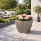 thumbnail of WellHome - Blumentopf aus rotationsgeformtem Kunststoff 39L Ø40x40cm in farbe Mokka - Latia Square MIDL