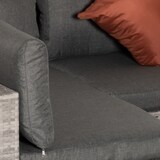 thumbnail of Muebles de Jardín de Ratán 4 Piezas Mesa de Centro de Vidrio Sofá Doble y 2 Sofás Esquineros con Cojines Desenfundables para Terraza Exterior