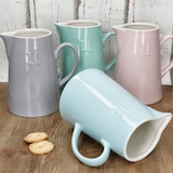 thumbnail of Krug Emilia Mint 1L Steingut grün-creme Milchkanne mit Henkel Saftkaraffe Wasser