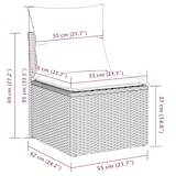 thumbnail of vidaXL 13-teiliges Garten-Sofa-Set mit Kissen in Grau aus Poly Rattan und Akazie.