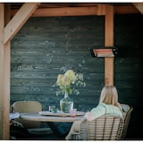 thumbnail of Riscaldatore da terrazza Sunred Lugo Quartz - Alluminio - Rame - Lunghezza 50 cm - Altezza 20 cm - modello da parete - grigio - 2000 Watt