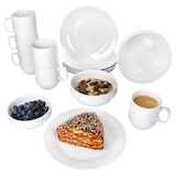 thumbnail of 15tlg Frühstücksset Tommy weiß Porzellan Teller Schalen Kaffee-Becher stapelbar