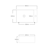 thumbnail of Design Waschtisch Gästebad Kleines Washbecken Handwaschbecken Hahnloch Links