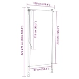 thumbnail of vidaXL Rolgordijn voor buiten 100x270 cm crème