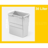 thumbnail of Hailo Inneneimer 1137679 dunkelgrau 30 Liter 397 x 258 x 413 mm