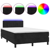 thumbnail of vidaXL Boxspringbett mit Matratze & LED Schwarz 120x200 cm Samt