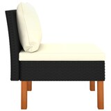 thumbnail of vidaXL Mittelsofas 3 Stk. Poly Rattan und Eukalyptus Massivholz
