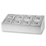 thumbnail of Contenedor de ingredientes VERTES 2 x 4 x 1/6 GN acero inox, 100 mm, higiénico, resistente, -40° a 300 °C, para baño maría y gastronomía
