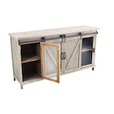 thumbnail of Mobile credenza madia da interno soggiorno in acciaio e legno con 2 ante centrali scorrevoli e 2 ante laterali battenti Linea Industrial