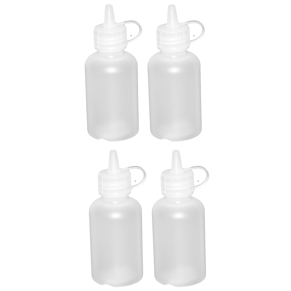 4 Mini Quetschflaschen 50 ml Soßenflasche, Dressingflasche, Gewürzflasche