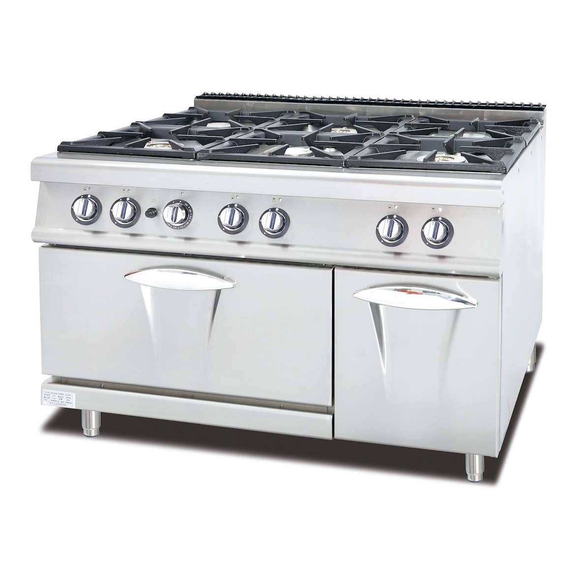 Cucina a Gas con Forno a Gas - Profondità 70 cm, 6 fuochi