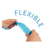 thumbnail of LIDERPAPEL - Juego Escuadra 10 cm Cartabón 14 cm Regla 30 cm y Semicírculo Flexible en Funda. Colores