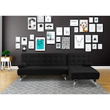 thumbnail of Schlafsofa HWC-K22, Couch Ecksofa Sofa, Liegefläche links/rechts Schlaffunktion 236cm ~ Samt schwarz