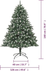 Ein künstlicher Weihnachtsbaum mit Ständer.