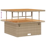 thumbnail of vidaXL 13-teiliges Gartensofa-Set mit beigen Kissen aus Poly Rattan und Akazie.