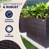 thumbnail of Casaria Poly Rattan Blumentopf herausnehmbar Braun
