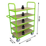 thumbnail of Etagenwagen 180x144x63 cm 600 kg 5 Ebenen Kommissionierwagen Transportwagen