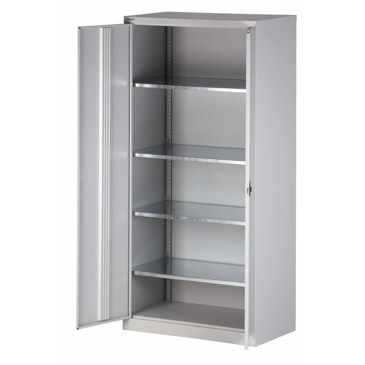 BISLEY Universal Flügeltürenschrank abschließbar - Stahlschrank mit 3-Punkt-Schloss, Tiefe: 50 cm - Werkstattschrank aus Metall mit 4 verzinkten