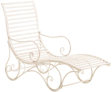 Espreguiçadeira de jardim Amiens creme antigo