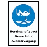 thumbnail of Bereitschaftsboot fieren beim Aussetzvorgang Aufkleber A2 (420x594mm)