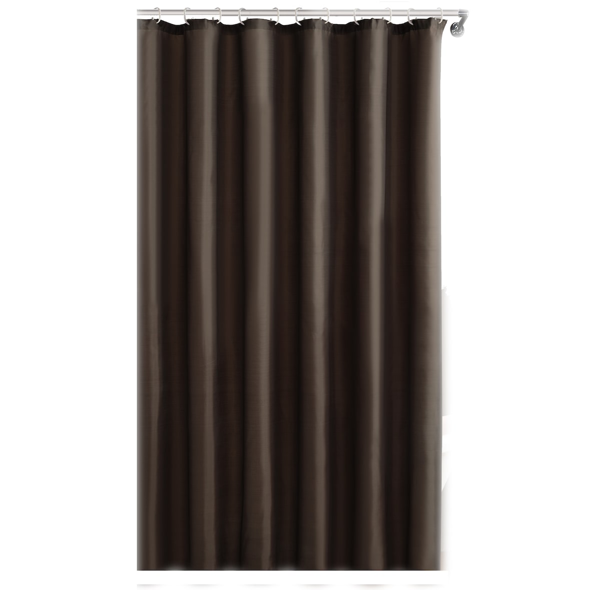 Cortina de Ducha MSV 180x200cm em cor Chocolate