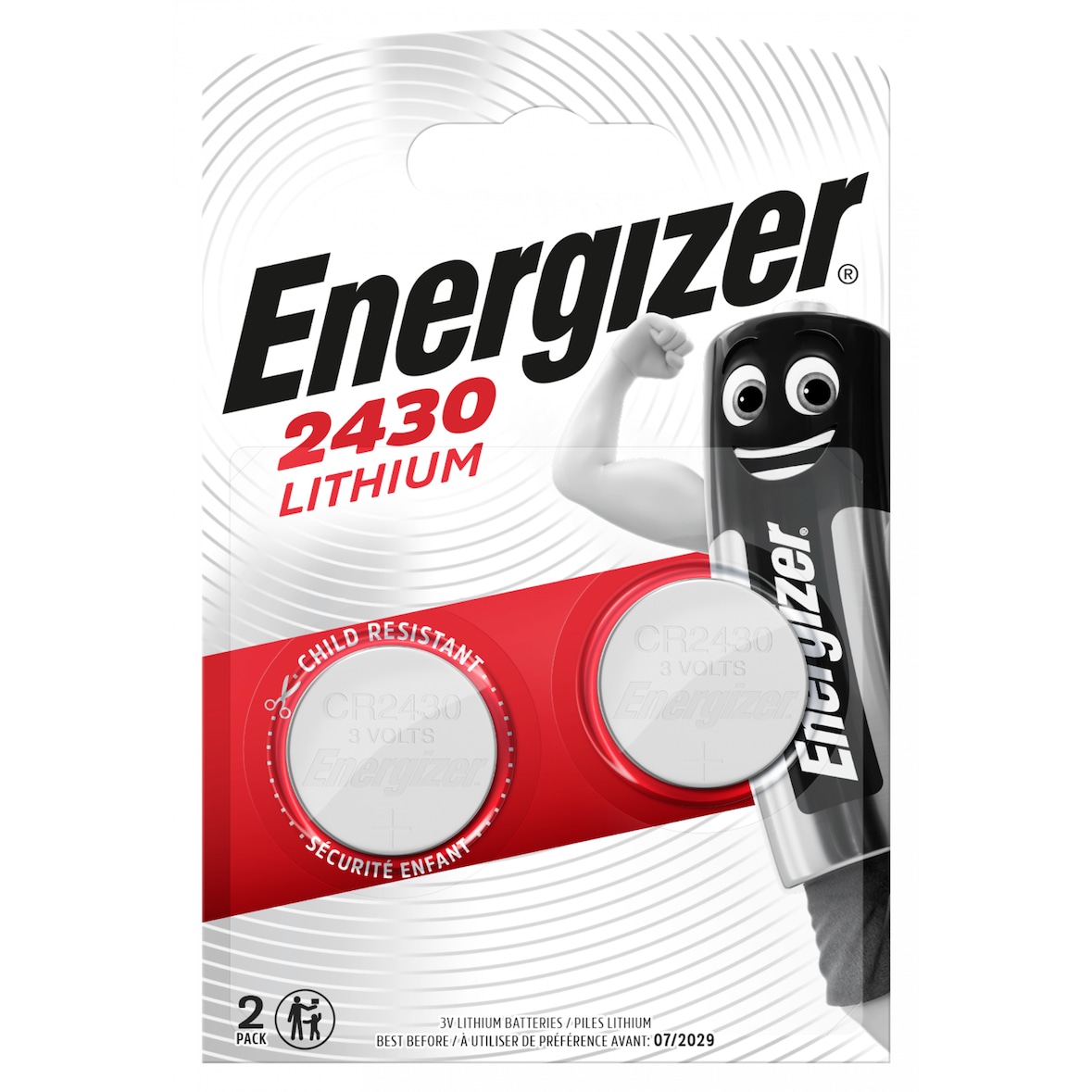 Energizer Pilas Planas De Litio 3V - Cr2430 (2 Pack)