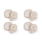 thumbnail of Juego de vajilla de porcelana Excelsa Stone de 12 piezas, color blanco