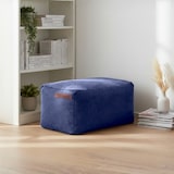 thumbnail of Green Bean® Indoor Sitzhocker Pouf 70x33x28cm EPS-Perlen Füllung & Cordstoff Kuschelig Weich Waschbar - Dunkelblau