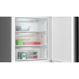 thumbnail of Siemens iQ500, Freistehende Kühl-Gefrier-Kombination mit Gefrierbereich unten, 203 x 70 cm, Gebürsteter schwarzer Stahl AntiFingerprint KG49NAXCF