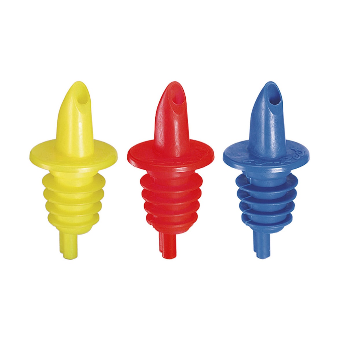 set 6 vertedores continuos plastico color