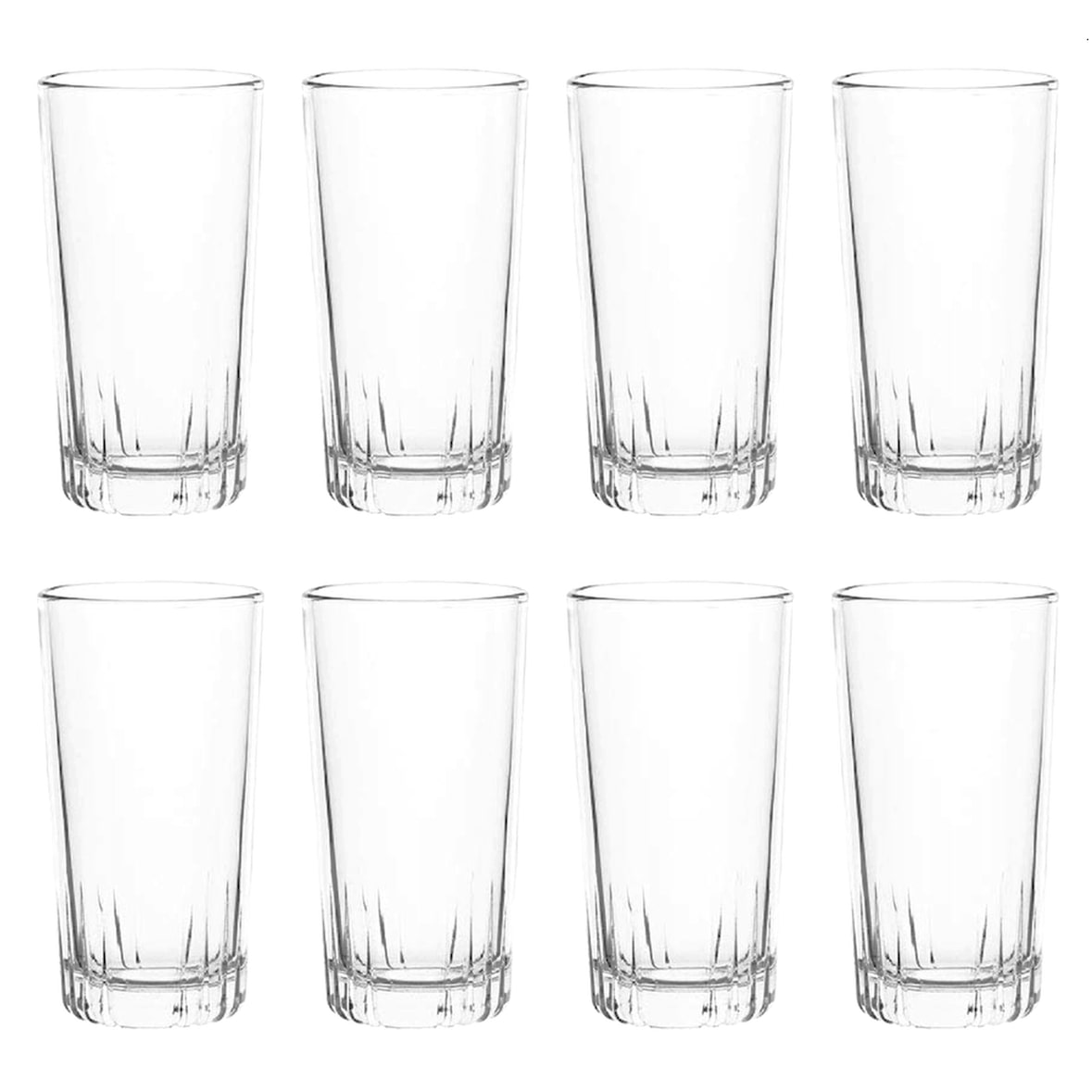 Longdrinkglazen - 380 ML - Set van 8