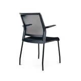 thumbnail of Rocada silla confidente con respaldo de maya 938M. Asiento tapizado color rojo.