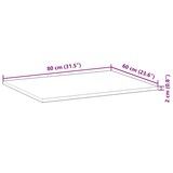thumbnail of vidaXL Tischplatte Rechteckig 80x60x2 cm Massivholz Akazie